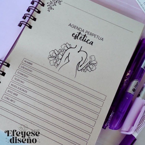 Producto - Agenda Profesional para Estética A5 Perpetua - 0