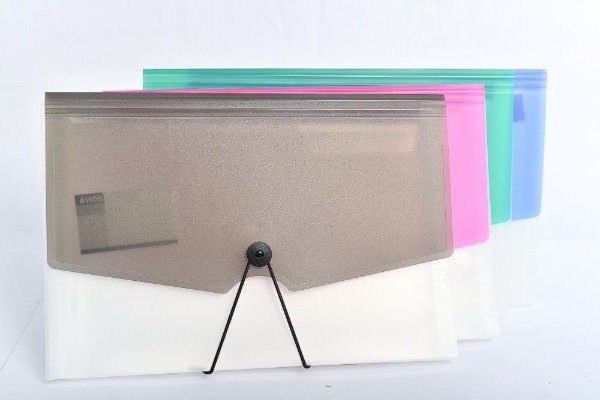 Producto - Carpeta Clasificador A4 Combinado con botón y elástico 12 divisiones Verde