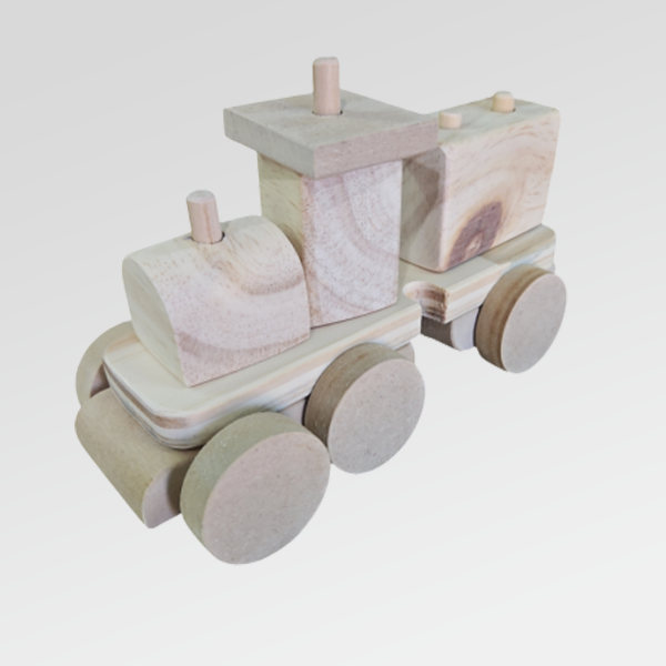 Producto - Trencito de madera MINI para PINTAR - 19 cm - Juguete Didáctico