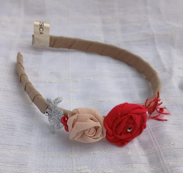Producto - Vincha Flores rojas
