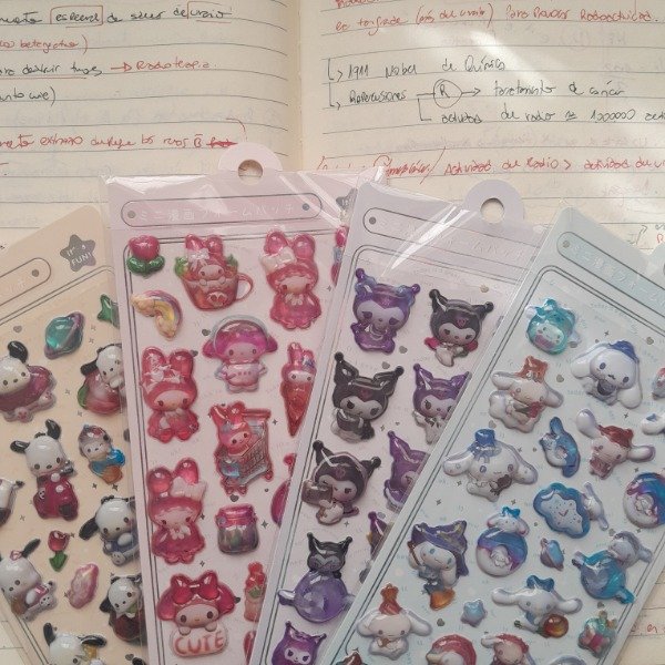 Producto - Sticker relieve Sanrio (melody, cinnamon, etc)