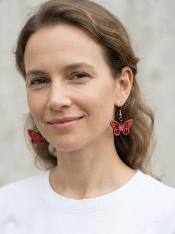 Producto - Aros Mariposa Pontiac / Rojo Fuego