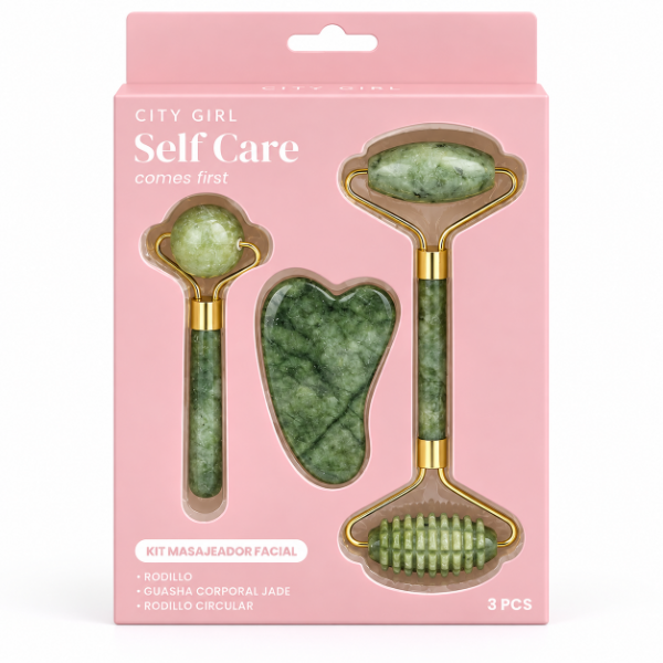 Producto - CITY GIRL KIT DE GUASHA + 2 ROLLER FACIAL - 2