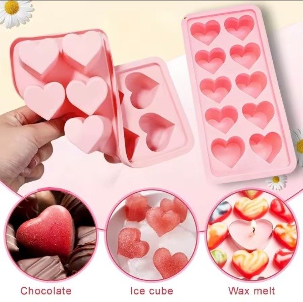 Producto - Corazones x 10 profundos Molde de silicona