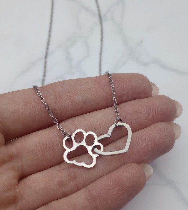 Producto - Collar con Corazón y Huellita - 0