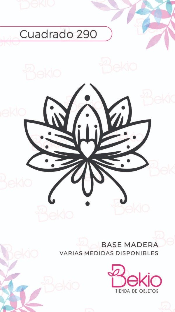 Producto - Sello Cuadrado 290 - Flor de Loto
