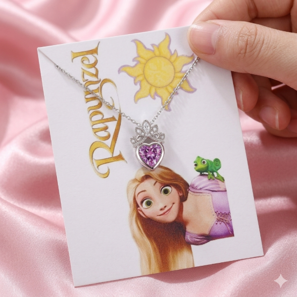 Producto - Collar corona Rapunzel plateada