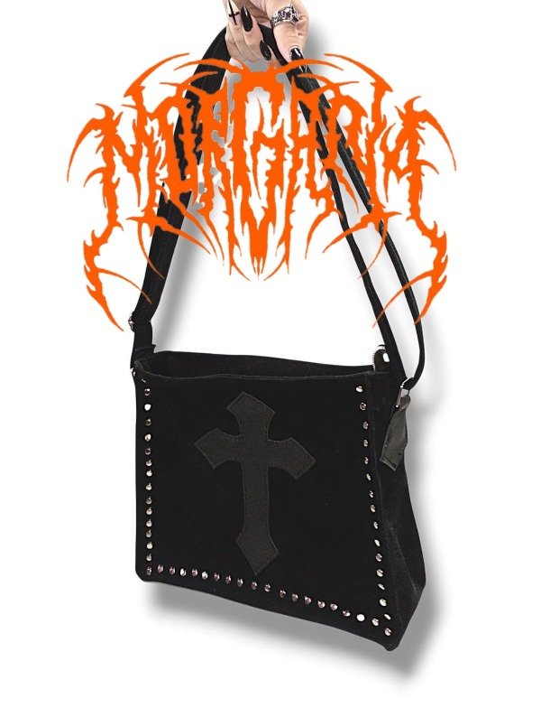 Producto - Cartera Gamuzon Cruz Goth