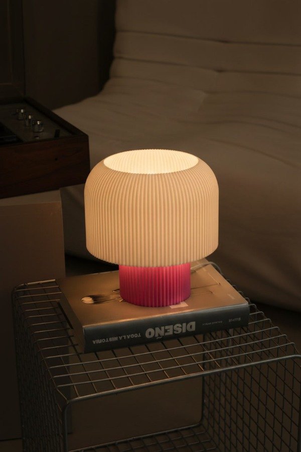 Producto - Lampara Hongo Rosa - 1