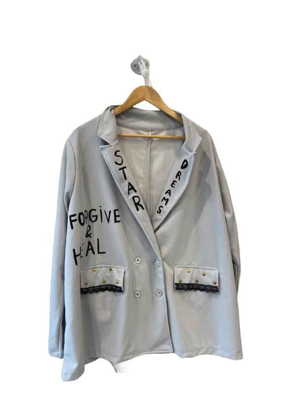 Producto - Blazer Gris Forgive and Heal