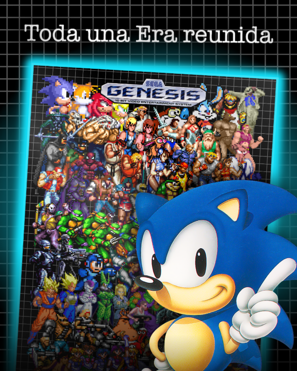 Producto - Poster / 90 Personajes Emblemáticos de SEGA Génesis