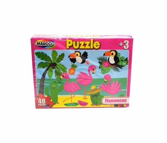 Producto - PUZZLE 48PZS EN CAJA FLAMENCOS 24X17.5CM MAUCCI