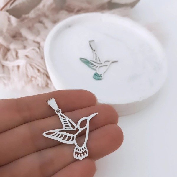 Producto - DIJE ACERO COLIBRÍ  cod 2