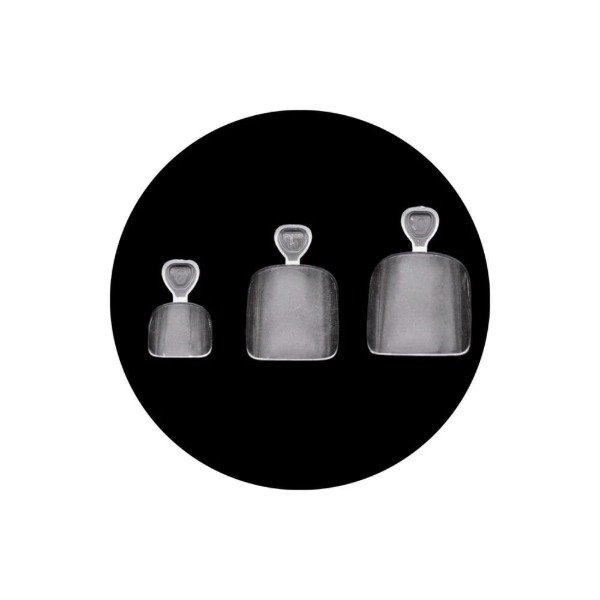 Producto - TIPS SOFT GEL PARA PEDICURIA TRANSPARENTES FORMA CUADRADA X500PCS MELY