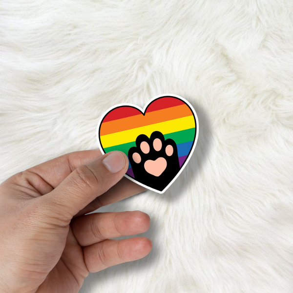Producto - Sticker Corazón orgullo paw