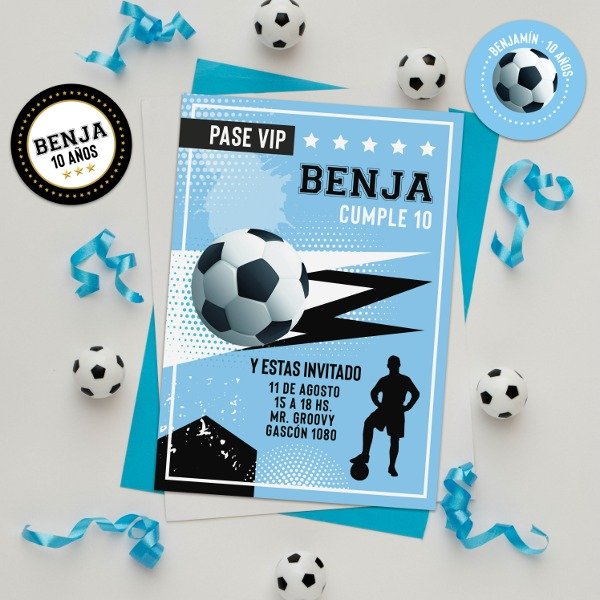 Producto - Kit Imprimible Cumpleaños "Fútbol"