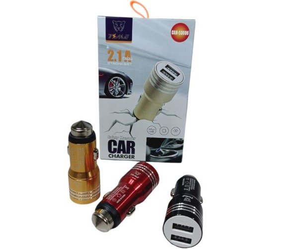 Producto - CABEZAL DE AUTO 2USB METAL