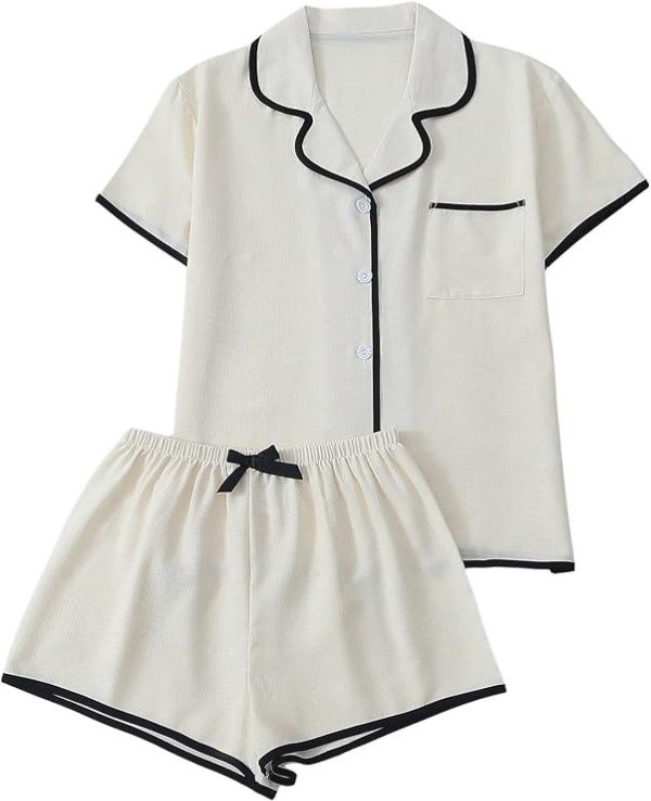 Producto - Conjunto de pijama de 2 piezas White - 1