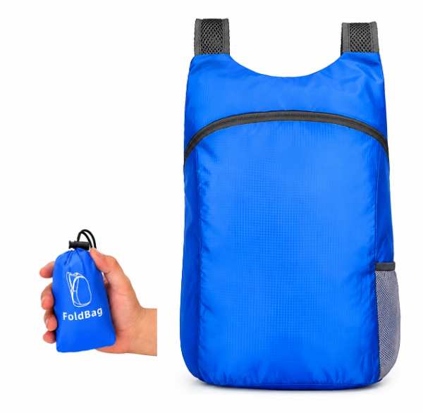 Producto - MINI MOCHILA PLEGABLE IMPERMEABLE LIVIANA COLORES SURTIDOS - 0