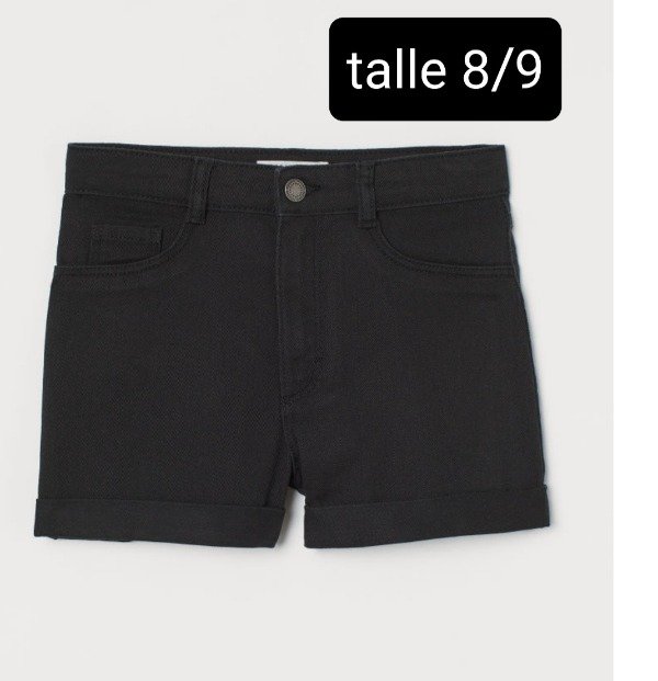 Short jean HyM talle 8/9 negro