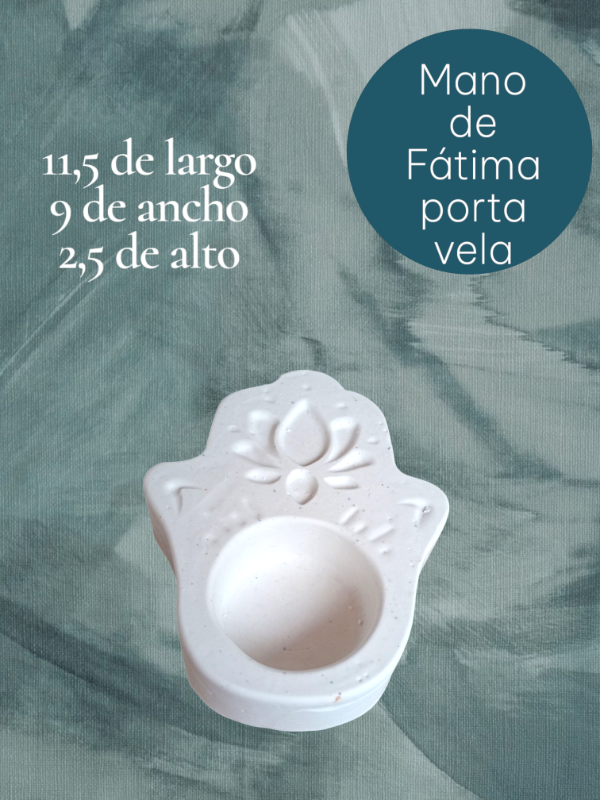 Producto - Porta vela mano de Fátima