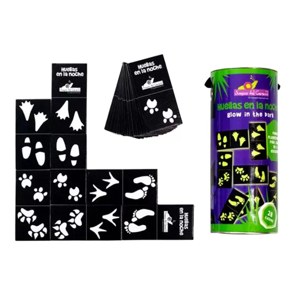 Producto - Huellas en la noche - Domino Fluorescente