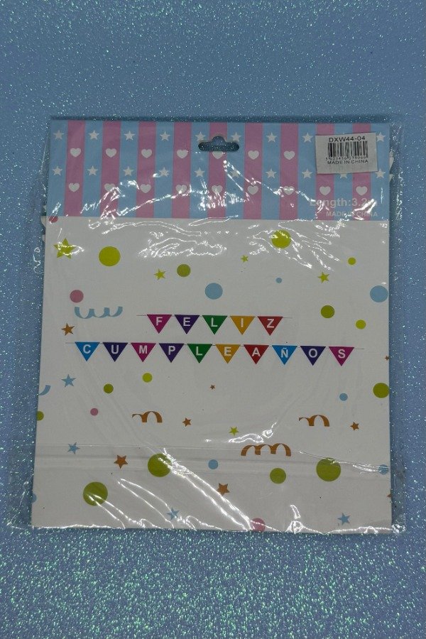 Producto - CARTEL FELIZ CUMPLEAÑOS TRIANGULOS