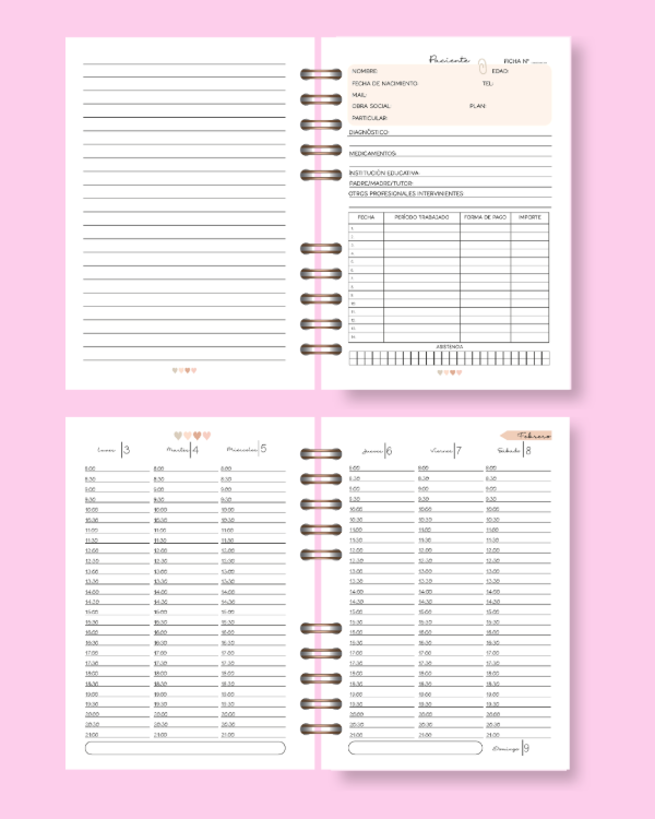 Producto - CUADERNO AGENDA TERAPIA OCUPACIONAL CON TURNERO - 2