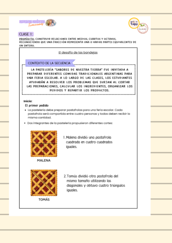 Producto - Secuencia Didáctica Fracciones I 4to grado - 6