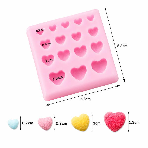 Producto - Molde 16 corazones cuadrado 2X3