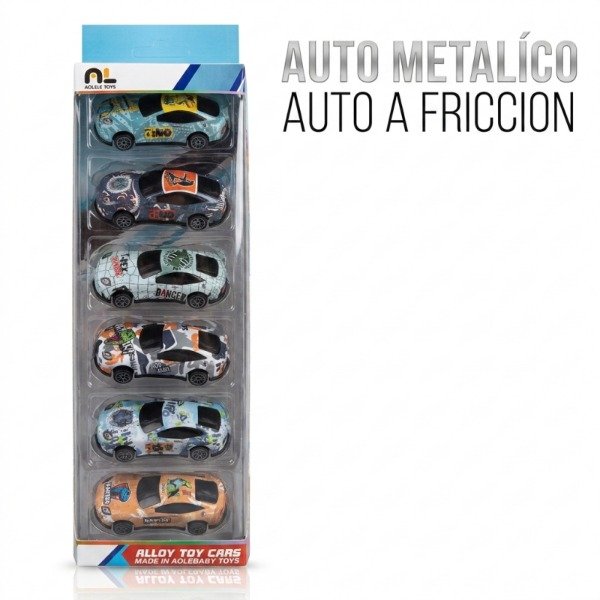Producto - Autos METAL a Fricción x6 (Esc. 1:64)
