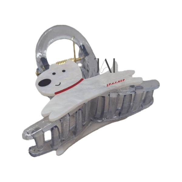 Producto - Broche de pelo perrito gris