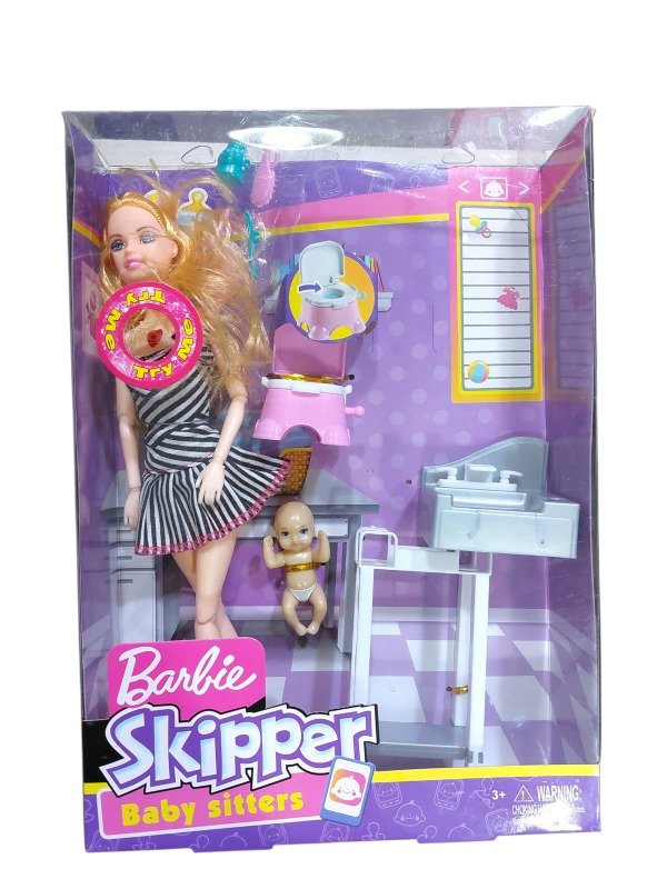Producto - MUÑECA BARBIE PEDIATRA C/PELELE Y BEBE