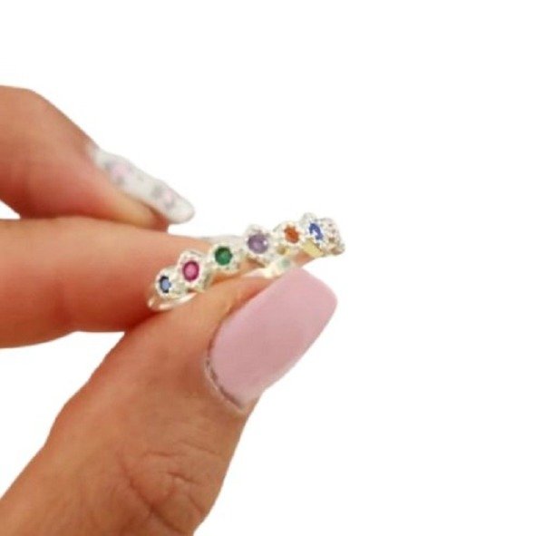 Producto - Anillo Cubic Jacqueline Multicolor Plata An0125 Multicolor
