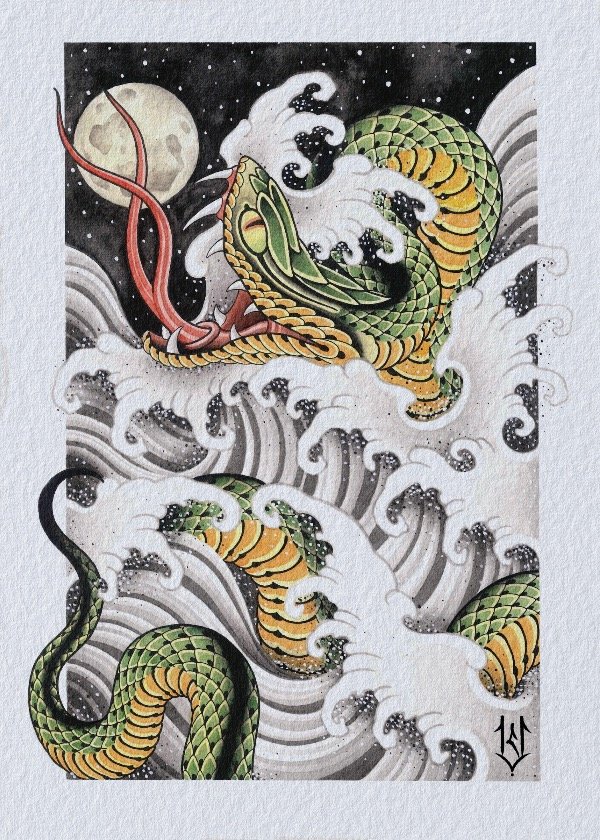 Producto - SERPIENTE ENTRE OLAS (DIGITAL)