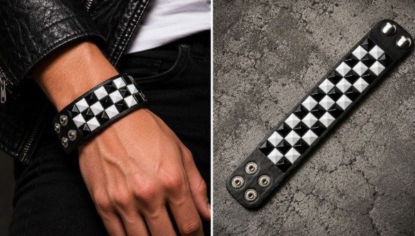 Producto - pulsera anchas ska blanco y negro