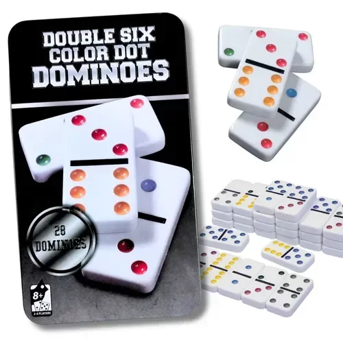 Producto - JUEGO DE DOMINO EN LATA 28 PIEZAS COLOR