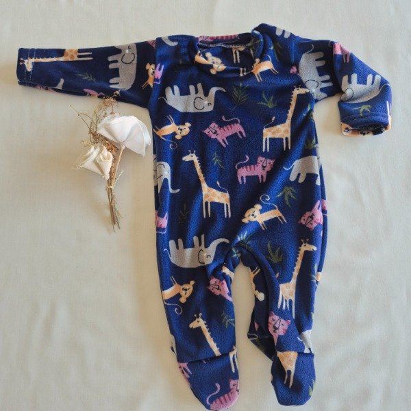 Producto - Enterito pijamero plush zoo azul oscuro