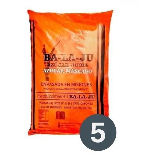 Producto - Azúcar Integral Mascabo Agroecológica Ba-La-Ju 5Kg