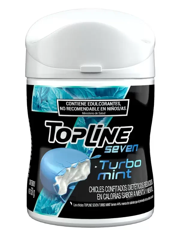 Producto - CHICLE TOPLINE 7 TURBO MINT X50G