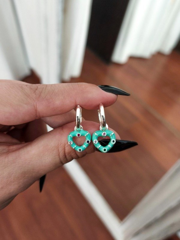 Producto - Argollitas Ara (verde - acero blanco)