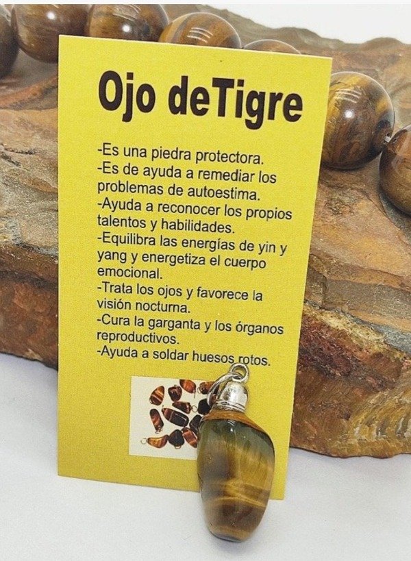 Producto - Dije Ojo de Tigre 2 a 3cm - 0