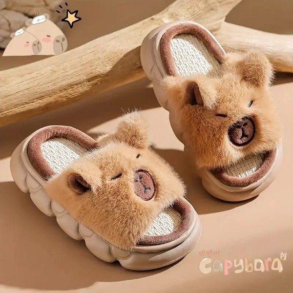 Producto - Pantuflas Capibara Peluche Abierta Adulto