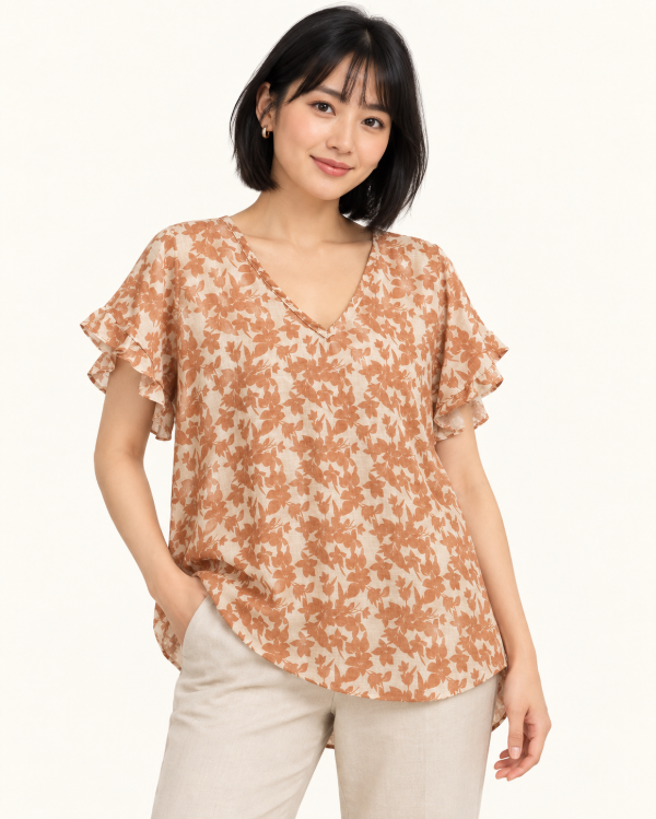 Producto - Blusa Lino Manga Volados - 4