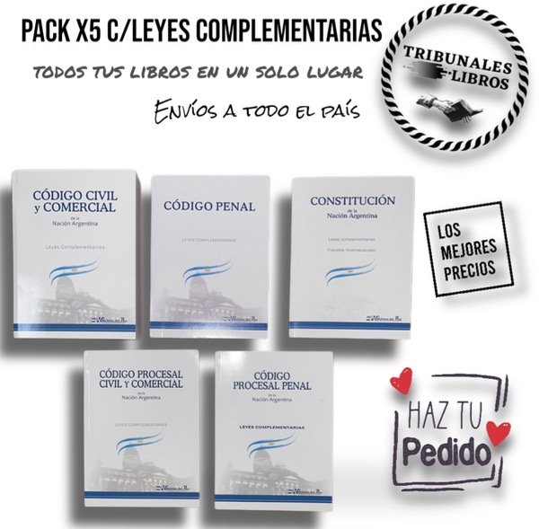 Producto - 5 códigos con leyes complementarias.