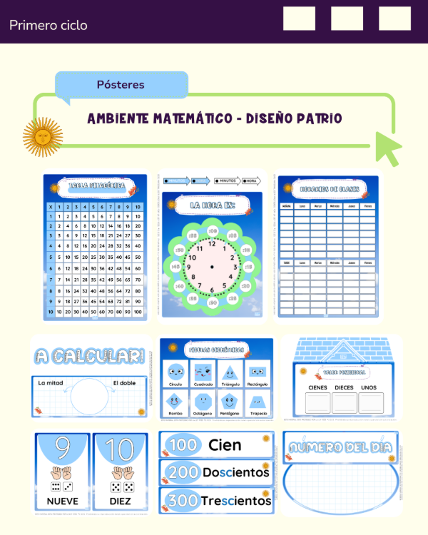 Producto - AMBIENTE MATEMÁTICO - DISEÑO PATRIO - PRIMER CICLO