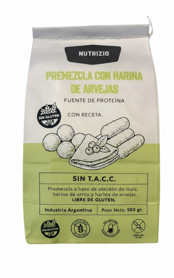 Producto - PREMEZCLA CON ARVEJAS POR 500GR NUTRIZIO