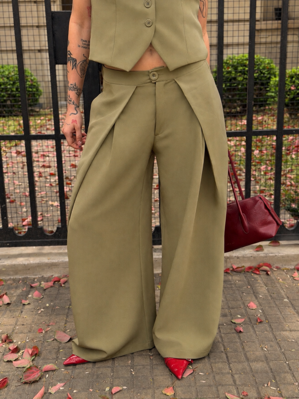 Producto - Pantalon Florian MAXI SASTRERO oliva- 52700 por transf. - 3