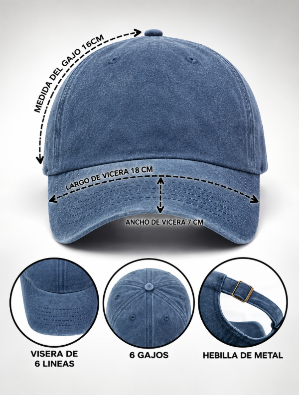 Producto - Gorra vintage de Algodón variedad Pre lavada - 1