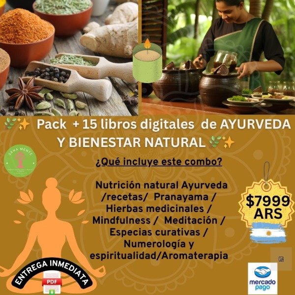 Producto - Pack digital de libros de AYURVEDA Y BIENESTAR NATURAL